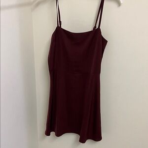 Women's Burgundy Slip dress with Adjustable Straps
